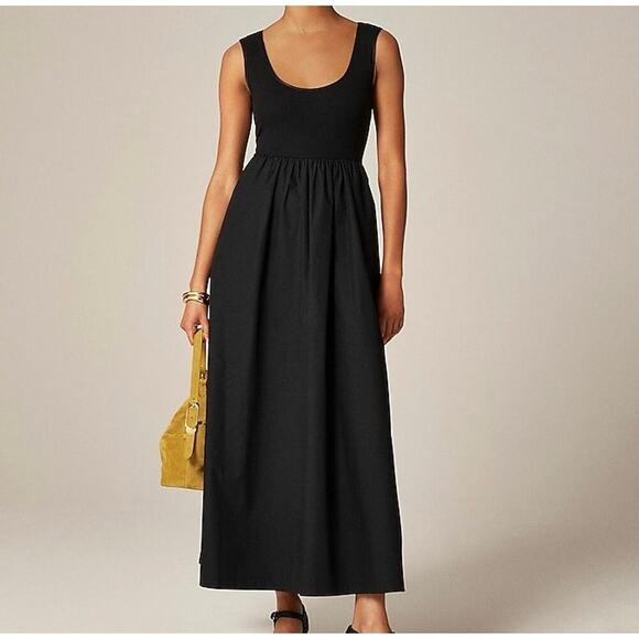 J. Crew Dresses & Skirts - NWT J. Crew Scoopneck Mixy Maxi Dress Black CN606 Size XL